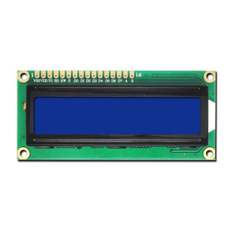 LCD display 16x2  wit op blauw LCD1602