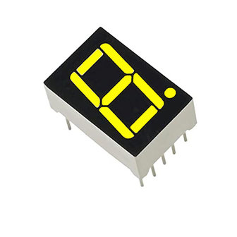 7 Segment 1 digits LED display Geel CC 0.56 Inch