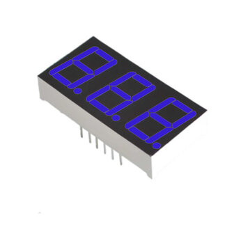 0.36 Inch​​​​​​​ 7 Segment 3 digits LED display Blauw CA 3361BB