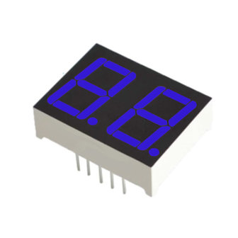 0.36 Inch 7 Segment 2 digits LED display Blauw CA 3261BB