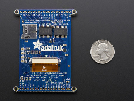 2.8 inch TFT LCD with Touchscreen  w/MicroSD Adafruit 1770