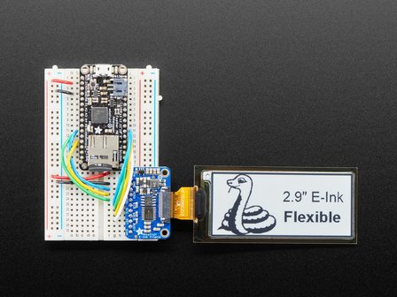 2.9&quot; Flexible 296x128 Monochrome eInk / ePaper Display - UC8151D Chipset Adafruit 4262