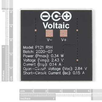 Mini Solar Panel - 0.3 Watt, 2 Volt (ETFE)  Sparkfun 18723