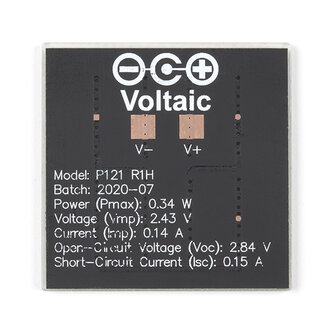 Mini Solar Panel - 0.3 Watt, 2 Volt (ETFE)  Sparkfun 18723