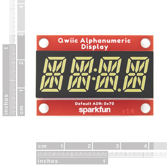 Qwiic Alphanumeric Display - White  Sparkfun 18565