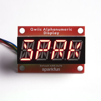 Qwiic Alphanumeric Display - Red  Sparkfun 16916