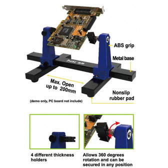 Verstelbare PCB Board Printplaathouder voor Solderen - 360 &deg; graden rotatie