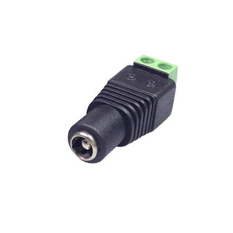 Jack plug Female 5.5mm  5.5x2.1 naar Terminal Block