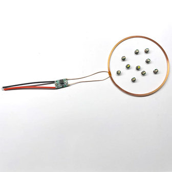 draadloze LED Kit inductieve spoel 5V x10 LED&#039;s met draadloze oplaad module