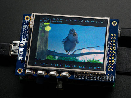PiTFT - 320x240 2,8 inch TFT + Touchscreen voor Raspberry Pi van Adafruit 1601