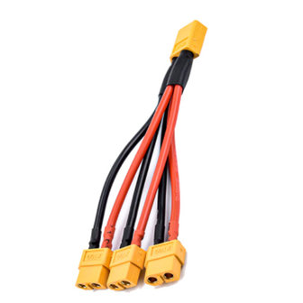 XT60 Parallel kabel 14awg 1x male 3x female