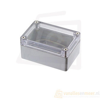 Behuizing voor elektronica  83x58x33mm transparante deksel