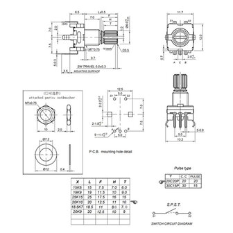 20mm Rotary Encoder Push Button