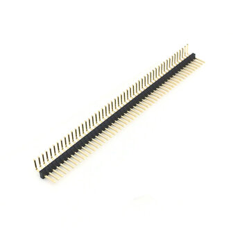 Header male 1x40 pins Pitch 1.27mm  Haaks