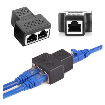 Internet Kabel Splitter - 1 naar 2 - Netwerk Adapter - Ethernet Kabel Connector