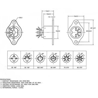 6-Pin - Standard DIN Chassis Mount Jack Connector