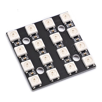 LED NeoPixel  4x4 - 16x WS2812 5050 RGB LEDs met drivers