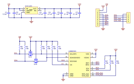 LSM6DSO 3D Accelerometer and Gyro Carrier with Voltage Regulator Pololu 2798