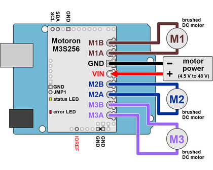 Motoron M3S256 Triple Motor Controller Shield Kit for Arduino Pololu 5031