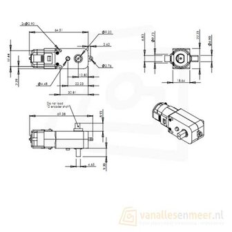 DC motor met vertraging  3-6V met kabel TT-motor