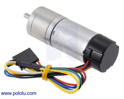 34:1 Metal Gearmotor 25Dx67L mm MP 12V with 48 CPR Encoder Pololu 4864