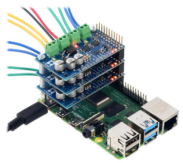 Motoron M3H256 Triple Motor Controller for Raspberry Pi (Connectors Soldered) Pololu 5033