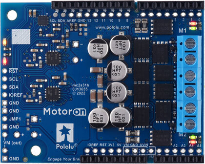 Motoron M2S24v16 Dual High-Power Motor Controller Shield for Arduino (Connectors Soldered) Pololu 5045