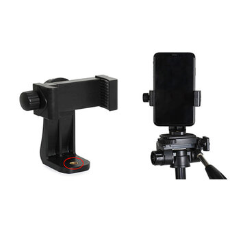 Smartphone telefoon houder | Mobiele Telefoon Clipper met grip | Zelf Statief Statiefgondel voor mobiel 