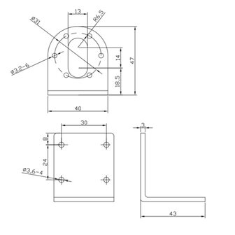 Metal Gearmotor XD-37GB520  50 tpm/min 12V met Bracket