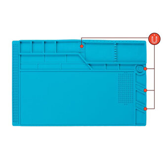 SILICONEN SOLDEERMAT - 550 x 350 mm 