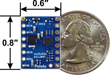 Motoron M2T256 Dual I&sup2;C Motor Controller (Header Pins Soldered) Pololu 5064