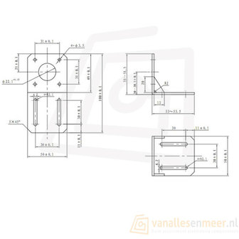 Montage beugel NEMA 17 3d-printer