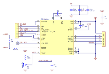 DRV8434A Stepper Motor Driver Carrier (Header Pins Soldered) Pololu 3765