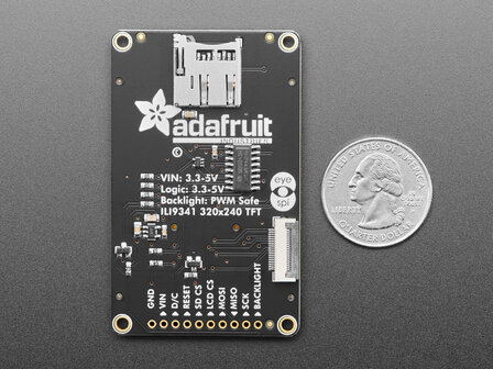 2.2&quot; 18-bit color TFT LCD display with microSD card breakout - EYESPI Connector Adafruit 1480