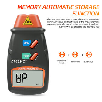 Digitale Toerenteller Met Laser TachoMeter