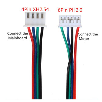 Stappenmotor aansluitkabel 4pin to 6pin JST