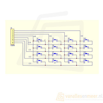 4x4 16-Key Matrix Keyboard Module