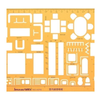 nterieurontwerp Woninginrichting Architectuur 1:50 Tekenhulpmiddel  NO. 4370 