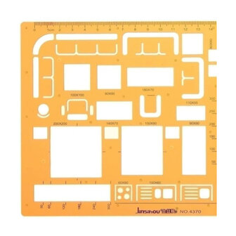 nterieurontwerp Woninginrichting Architectuur 1:50 Tekenhulpmiddel  NO. 4370 