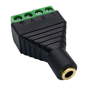 Stereo Jack Female 3.5mm to 4pin Terminal Blok