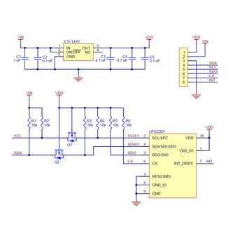 LPS22DF Pressure/Altitude Sensor Carrier with Voltage Regulator  Pololu 2898