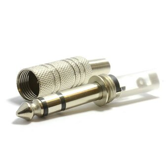 6.35mm Stereo metaal plug met protector 