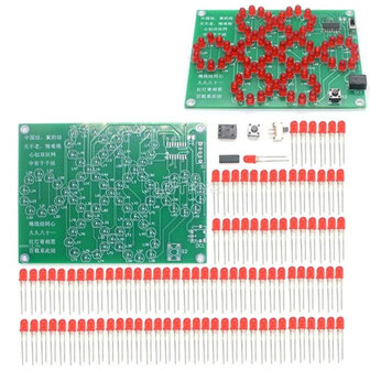 DIY-kit Rode Chinese knoop elektronisch circuit, LED-lichtsets voor het oefenen en leren van soldeervaardigheden