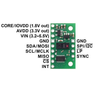 VL53L8CX Time-of-Flight 8&times;8-Zone Distance Sensor Carrier with Voltage Regulators, 400cm Max Pololu 3419