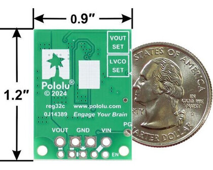 4.2-15V, 3.3A Fine-Adjust Step-Down Voltage Regulator w/ Adjustable Low-Voltage Cutoff D30V33MASCMA Pololu 4854