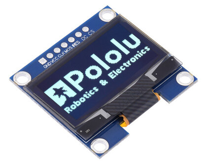 Graphical OLED Display: 128x64, 1.3&quot;, White, SPI Pololu 3760