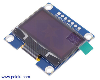 Graphical OLED Display: 128x64, 1.3&quot;, White, SPI Pololu 3760