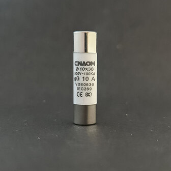 R015 Keramische Buiszekering - 10A 500V - 10x38mm