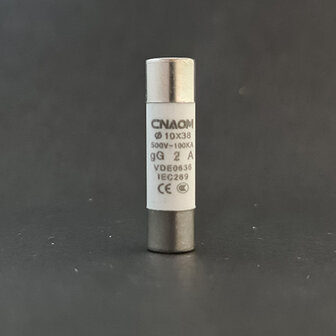 R015 Keramische Buiszekering - 2A - 10x38mm