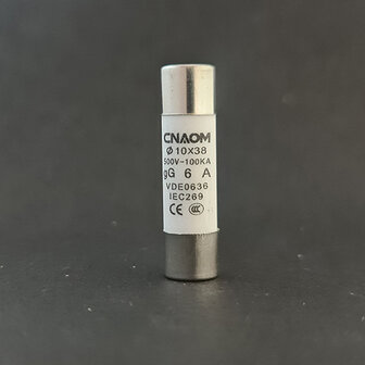 R015 Keramische Buiszekering - 6A - 10x38mm